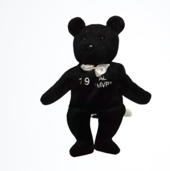 1998 Salvino's Bammers Black Tuxedo #19 Juan Gonzalez Beanie Bear - Picture 1 of 7